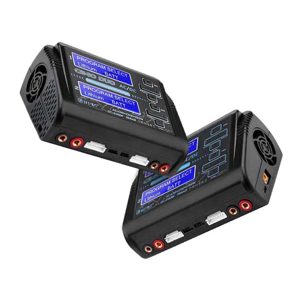 Зарядное устройство HTRC C240 Двухканальное 150 Вт постоянный ток 240 10 А 1-6S для li-ion NiCd