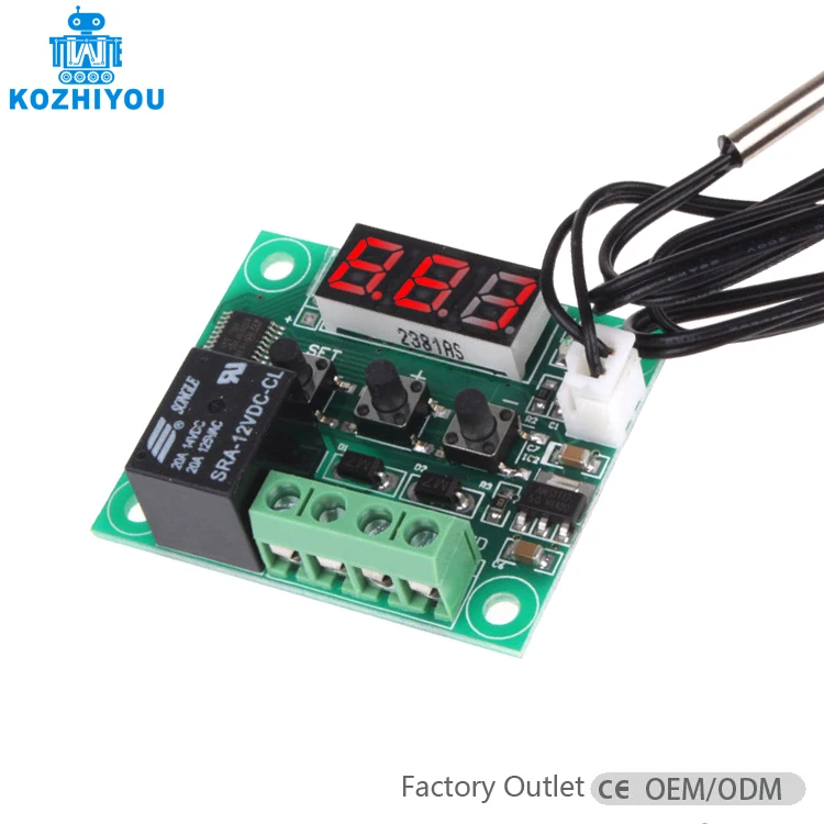 

10pcsW1209 LED Digital Thermostat Temperature Controller Switch Module DC 12V Waterproof NTC Sensor
