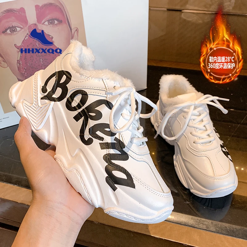 

Женская спортивная обувь на платформе, белая спортивная обувь на толстой подошве для досуга, Осень-зима 2022