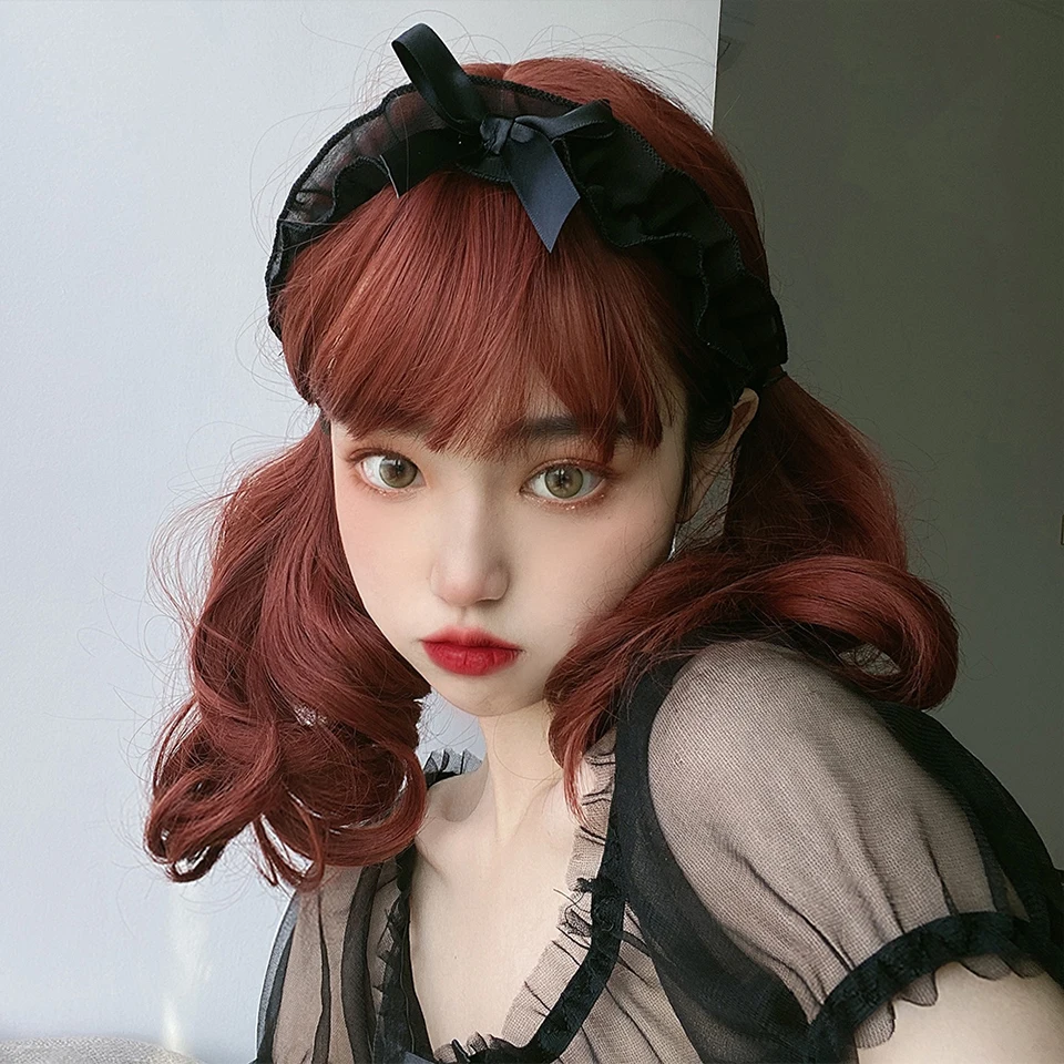 Женские синтетические парики AILIADE короткие красные с натуральными вьющимися