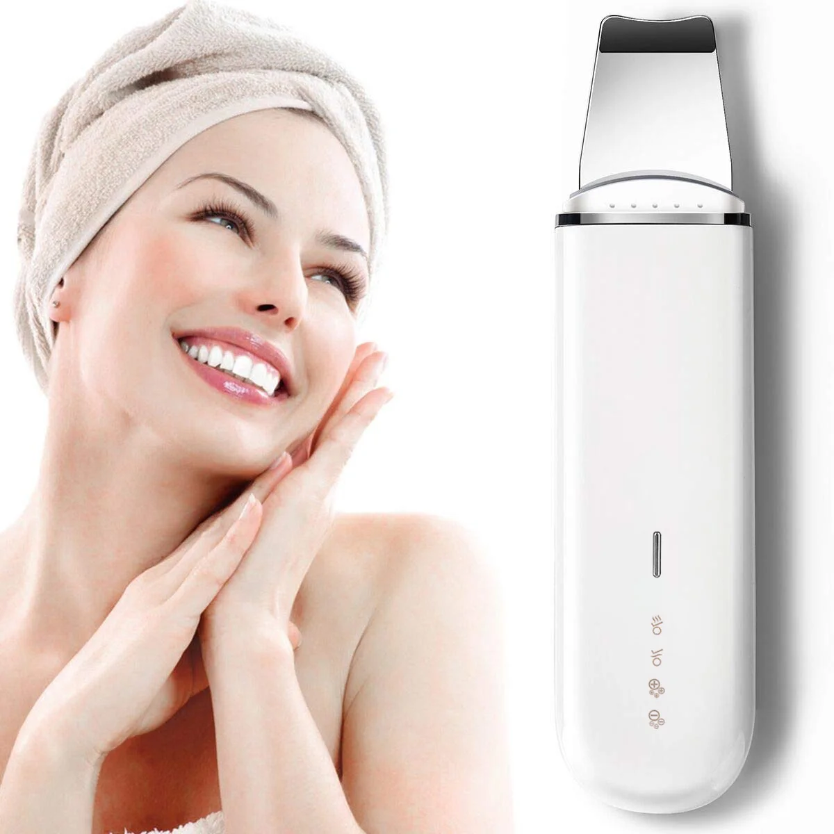 

Ultrasonic Skin Cleaning Scraper, Blackhead Removal Pore Cleaner, Facial Brush, Exfoliator, Face Lifting Tool, Deep Cleansing