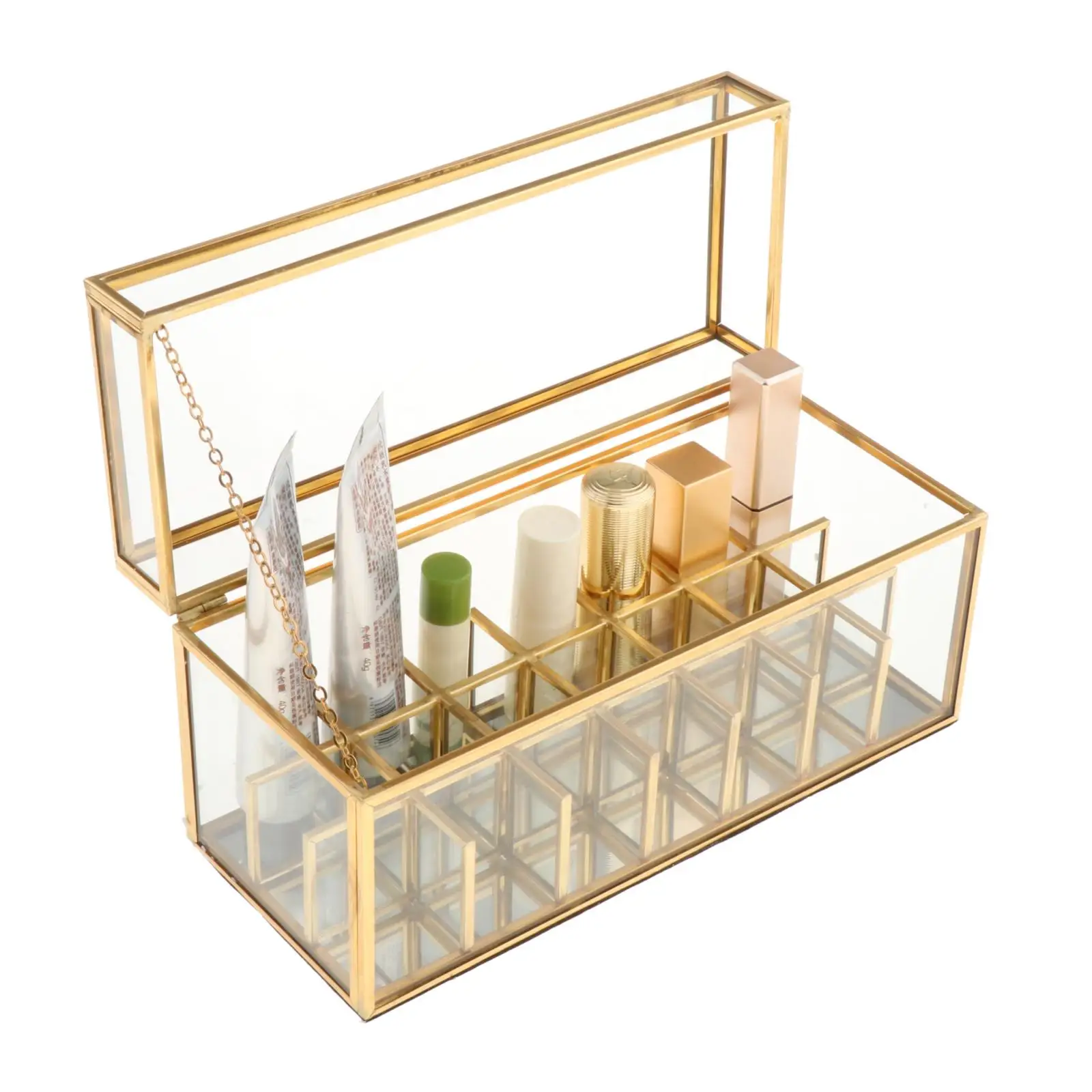 

Стеклянная подставка для макияжа, органайзер для макияжа, органайзер для кистей, для бровей, для хранения ювелирных изделий, со съемным держ...