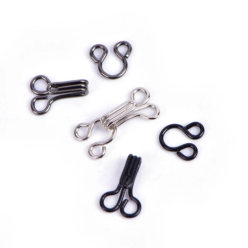 

50pcs/lot Sewing Hooks And Eyes Closure Eye Sewing Closure For Bra Coat Jacket Sewing Accessories 1.2X0.7cm