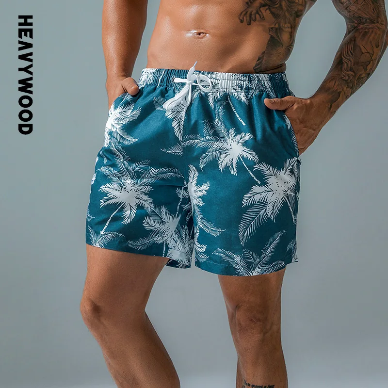 

New Swimwear Beach Shorts Men's Quick Dry Swimming Trunks Drawstring Print High Quality Swimsuit Shorts Male Joggers Sweatpants