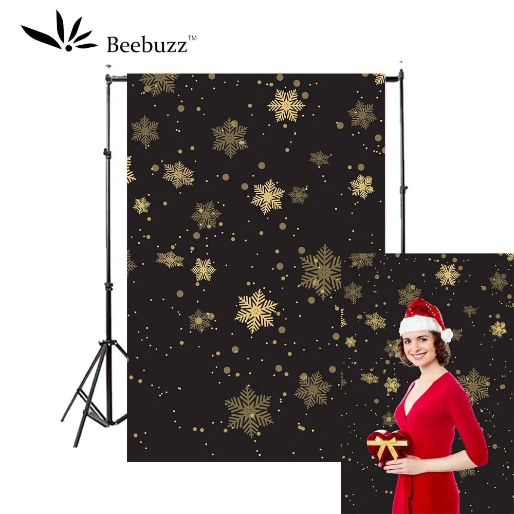 Рождественские снежинки черный фон для фотостудии фотосъемки в влюбленная пара