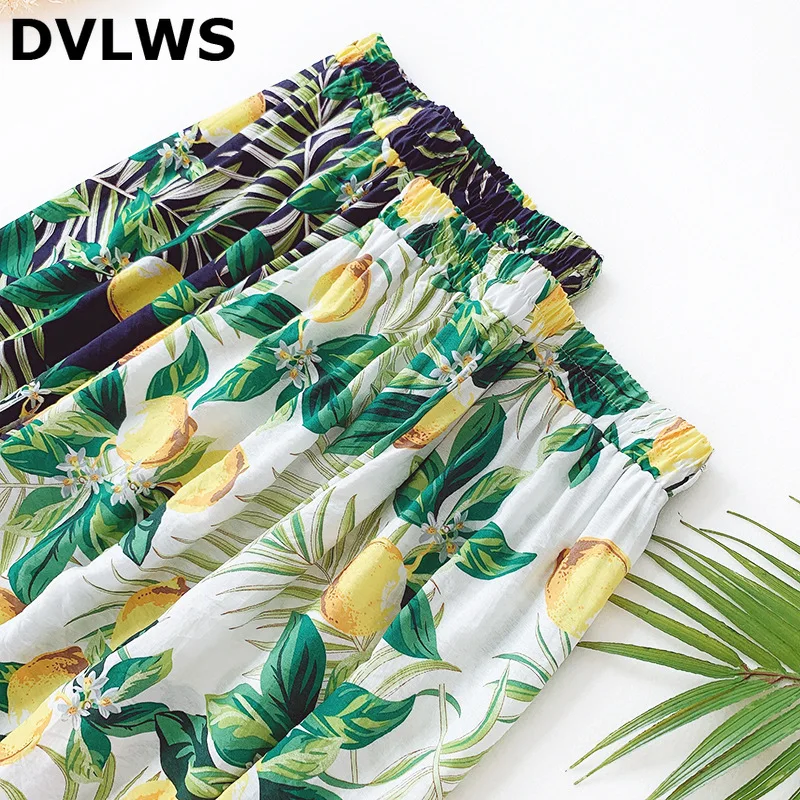 2019 Causal Wide Leg Pants Women Sunscreen Women's 2 Colors Navy Lemon White Trousers Womens Clothing | Женская одежда