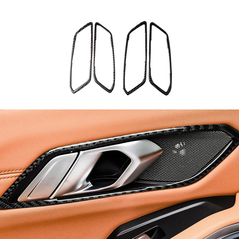 

Внутренняя дверная ручка для захвата декоративная отделка наклейка для BMW 3 серии G20 G28 325li 330d 335 2019 2020 автомобильные аксессуары из углеродного волокна