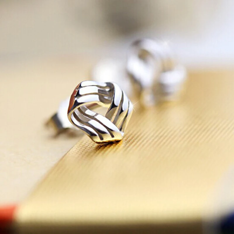 MEETSOFT посеребренные гипоаллергенные модные серьги гвоздики для женщин модный