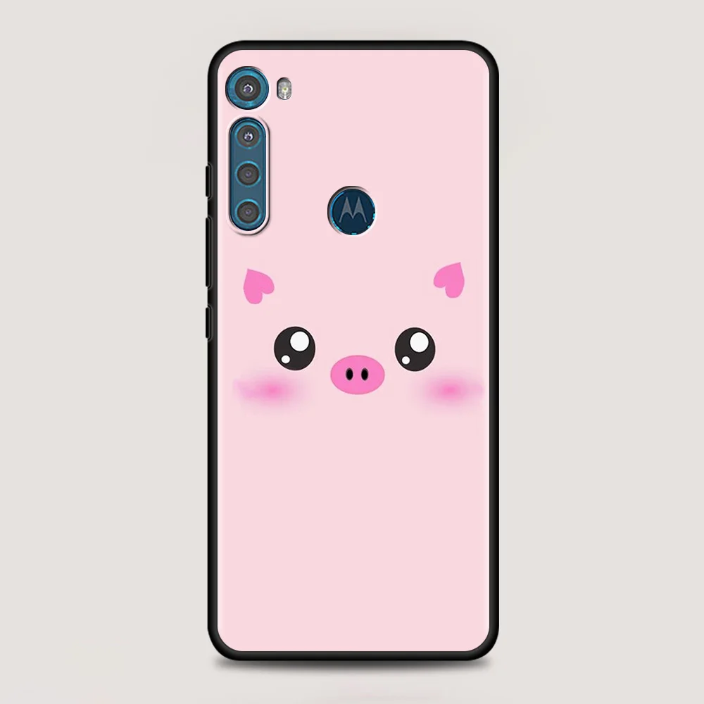 for motorola one fusion case for moto g10 g9 g8 plus play power one g20 g30 g40 g50 g60 edge 20 phone shell cute lovely pig free global shipping