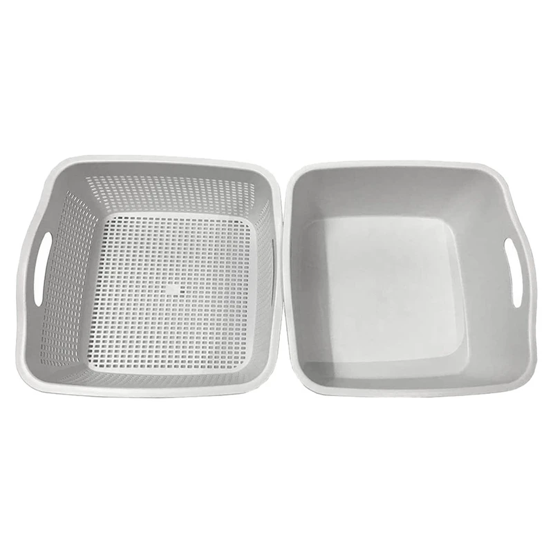 

2021 Double-Layer Thickened Vegetable Sink Drain Basket Household Leaking Dormitory Storage and Washing Fruits