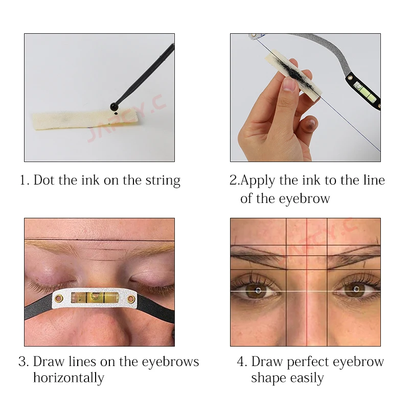 Microblading Mapping String Ruler Permanent Makeup Pre-Inked Eyebrow Line Mark Brow Positioning Tool PMU Accessory Supply | Красота и
