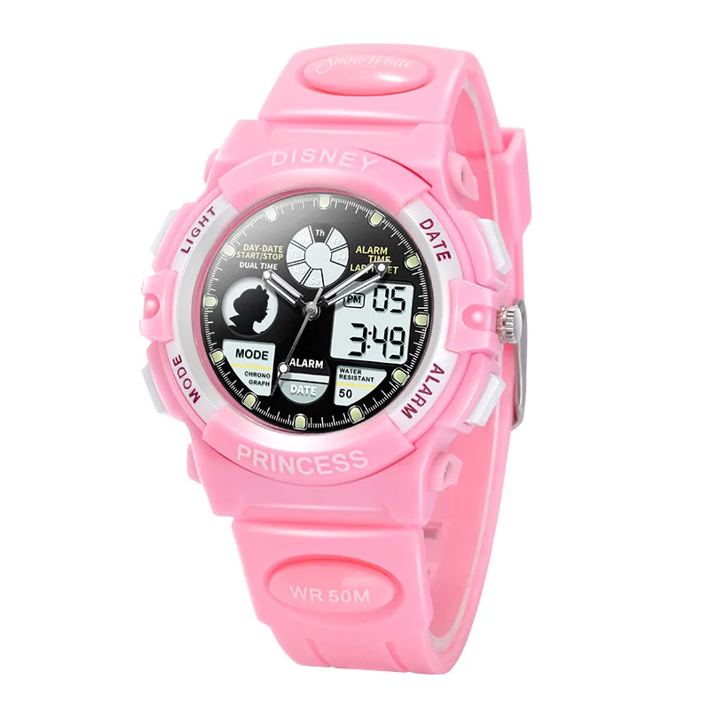 Бренд Дисней Дети Девушки наручные часы цифровой водонепроницаемый ребенок