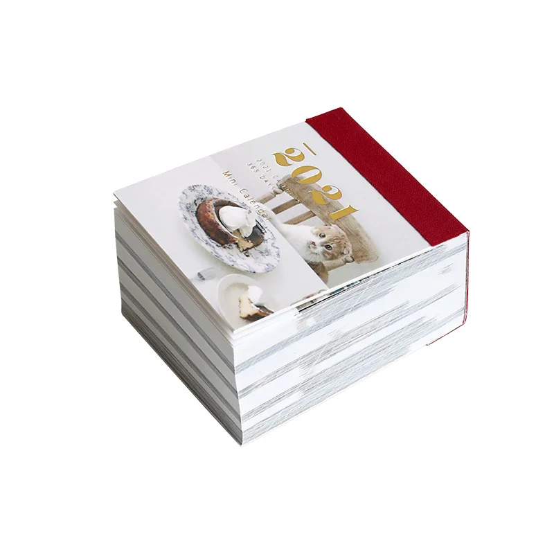 

JIANWU 365 sheets Morandi Color 2021MINI Calendar Material Paper Decor Schedule Planner DIY Journal Memo Pad School Supplie