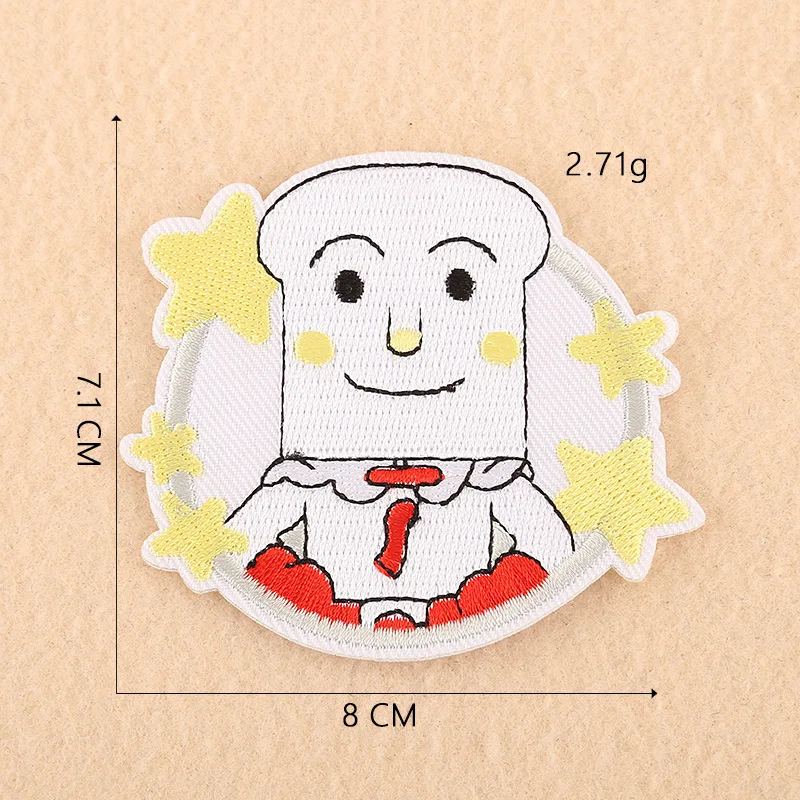 Мультяшные комиксы Anpanman, нашивки с железной вышивкой, нашивки для одежды, Diy наклейки, аксессуары для одежды