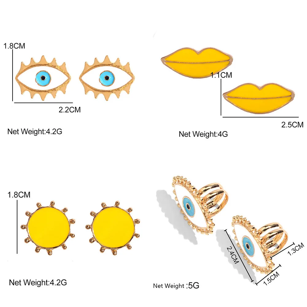 Женские серьги-гвоздики в форме солнца JUST FEEL простые богемные серьги с эмалью и