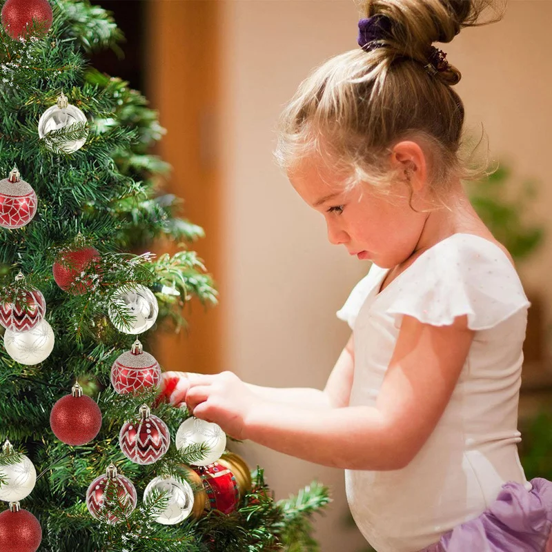 30 шт. Рождественские шары блеск Рождественская елка украшения игрушки