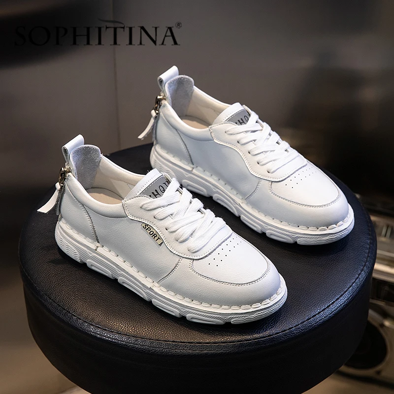 SOPHITINA/повседневные женские кроссовки Высококачественная обувь из коровьей кожи