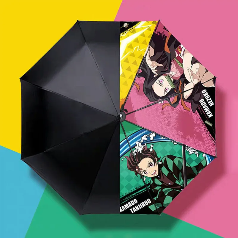 Автоматический складной аниме Зонт с дьявольским лезвием зонтик для убийц