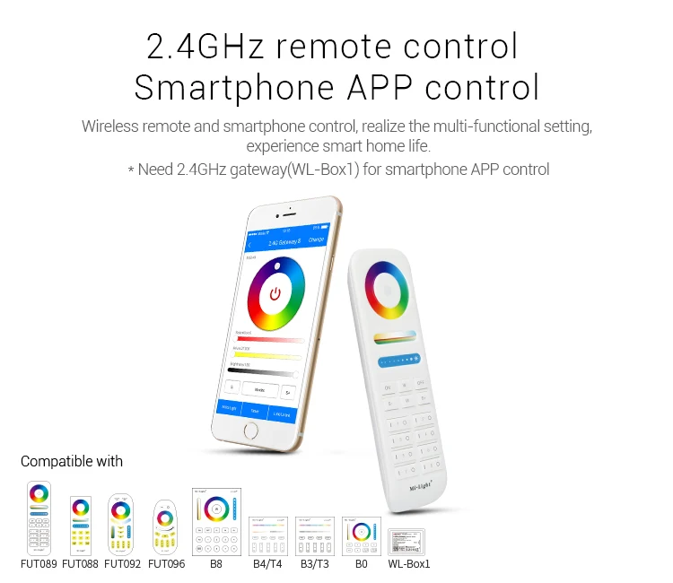 MiBoxer со светодиодной лампой мощностью светильник WiFi смарт-приложение затемнения