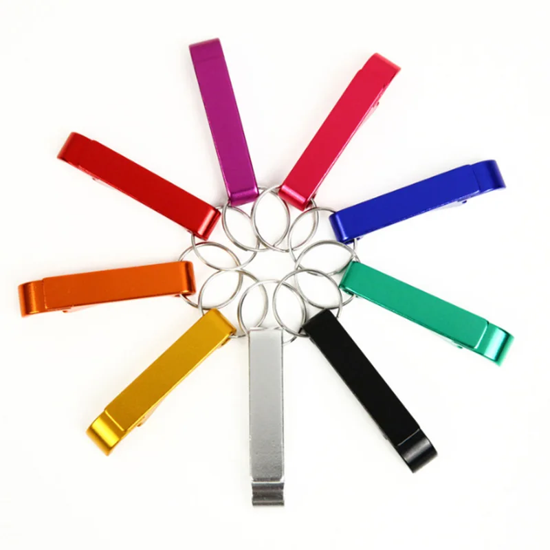 1 шт. портативная открывалка для пивных бутылок брелок 4 в Карманный алюминиевый