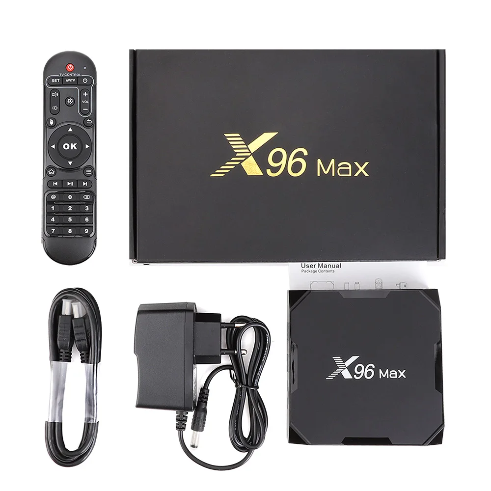 Smart tv Box X96 Max Android 9,0 4 Гб 64 Гб четырехъядерный процессор Amlogic 5,8 ГГц двойной Wifi 1000 м BT4.1 H.265 4 к 60 кадров в секунду медиаплеер X96MAX 32 Гб