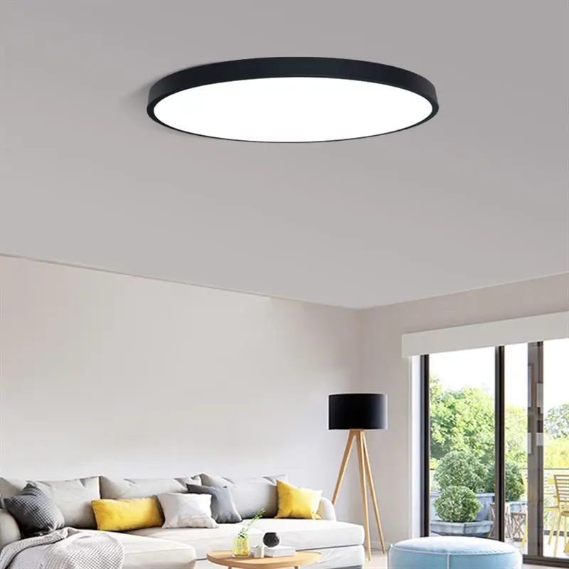 Высокая яркость современные светодиодные потолочные лампы черного/белого цвета