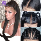 Шелковистые прямые парики из человеческих волос на сетке 13x4, бесклеевые индийские волосы без повреждения кутикулы 5x5, шелковая основа, парик на сетке для черных женщин Luffy