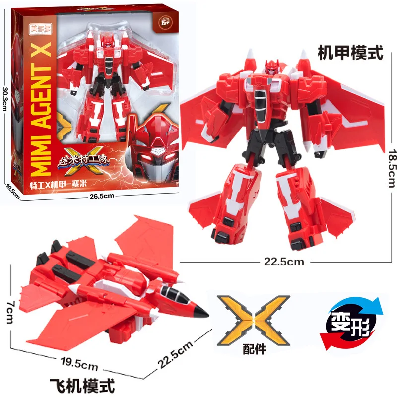 Figuras de acci&oacute;n de Transformers MiniForce para ni&ntilde;os, juguetes de agentes de la Fuerza A&eacute;rea X Volt Semey, regalos de vacaciones, Color negro, novedad-4