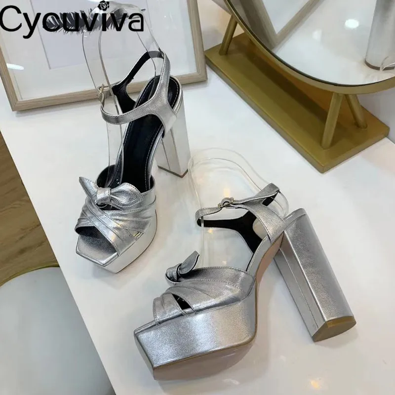 Шикарные босоножки на высоком каблуке с черным бантом удобная обувь для