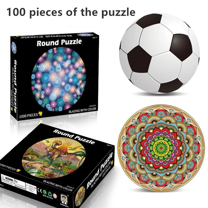 

Funny Adult 1000 PCS Rainbow Earth Starry Sky Round 3D Puzzle Cartoon Custom Plane Puzzle Toy For Children Gift