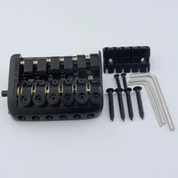 6 string saddle headless electric guitar bridge tailpiece with worm involved string device high quality guitar bridge tailpiece