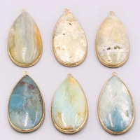 natural amazonite stone necklace gems pendant women stone pendulum agates druzy pendants female druzy jewelry making pendents
