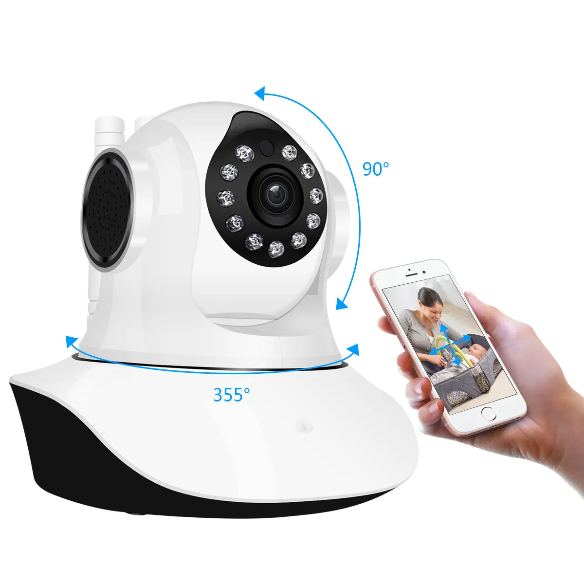 Pet камера 1080P беспроводная Wifi ip-камера веб-камера домашняя камера безопасности Wi-Fi сетевая камера наблюдения камера 2-мегапиксельная камера ночного видения