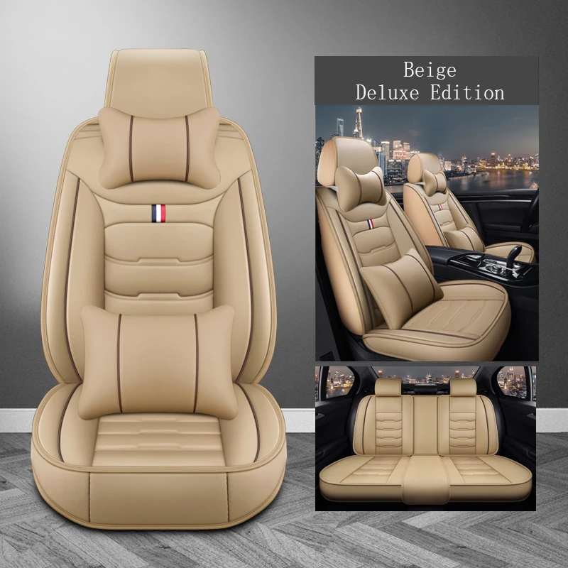 

WLMWL Leather Car Seat Cover for Fiat all medels 500 500L 2007-2014 punto Bravo Viaggio Freemoauto car accessories