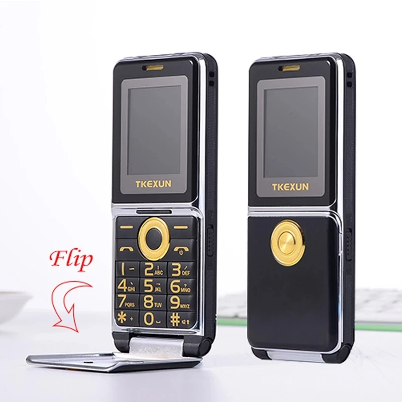 Металлический флип-мобильный телефон MAFAM P094 фонарь с двумя клавишами FM Bluetooth SOS