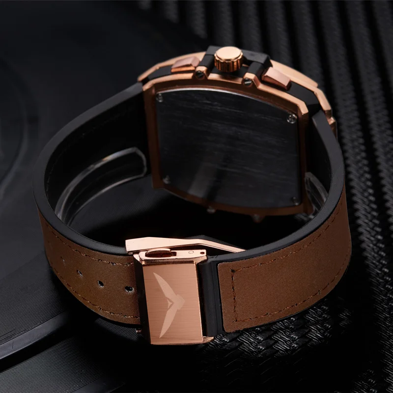 

tonneau square big quartz watch man 2021 Multifunction lumious wristwatch fashion casual cool original man watch