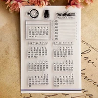 clear stamps perpetual calendar scrapbook card album paper craft handmade silicon rubber roller transparent vintage stamps