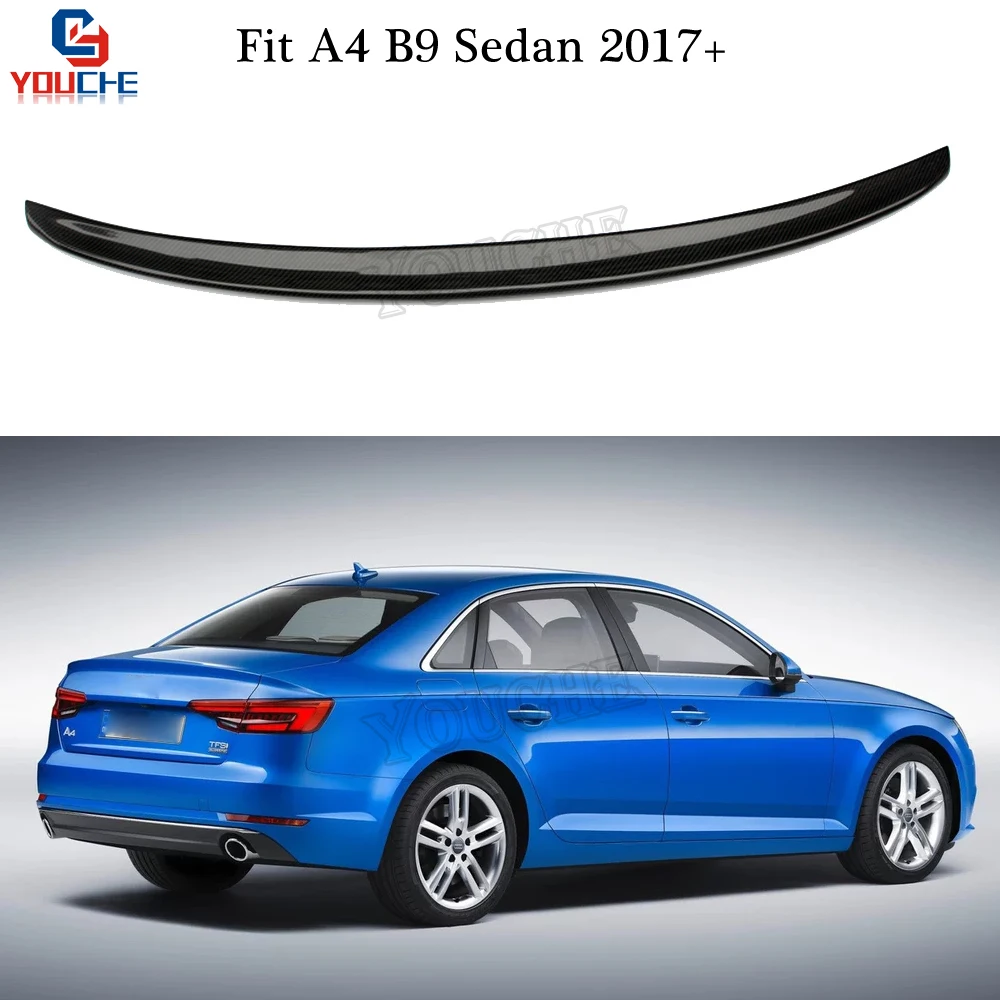 S4 стиль багажник загрузки губы задний спойлер для Audi A4 B9 4-двери седан