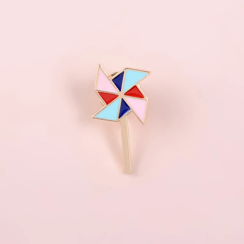 Симпатичные Красочные Детские игрушки pinwheel ювелирные изделия на заказ брошь