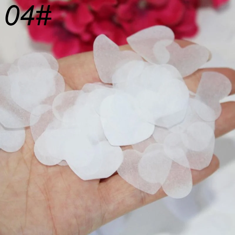 1200 шт. свадебные конфетти в форме сердца тканевая бумага красного белого цветов