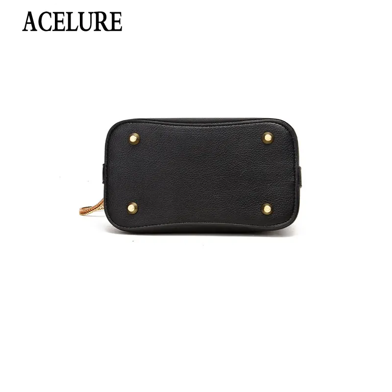 

ACELURE Simple Style Women FashionCasual Totes Solid Color Shoulder Bags PU Leather Handbags Purse Female Zipper Messenger Bags