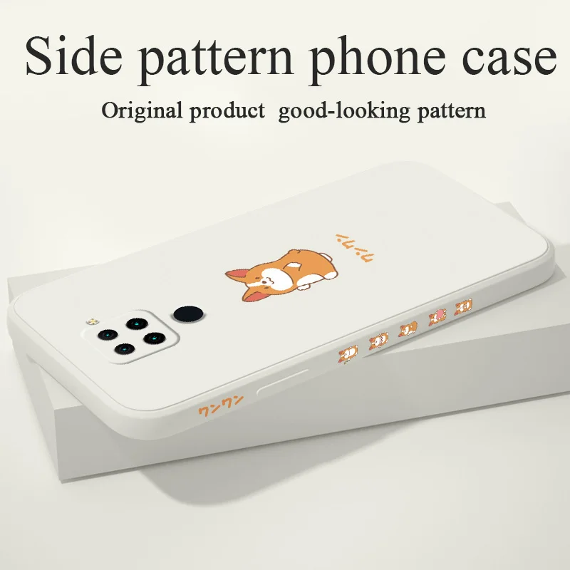 

Round Dog Phone Case For Xiaomi Redmi Note 10 10S 9T 9 8 7 Pro MAX Redmi 9 9A K40 K40pro K30 K20 Liquid Silicone Cover