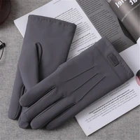 fashion hot gloves male autumn winter touchscreen plus velvet thermal anti slip run windproof and waterproof driving wm002