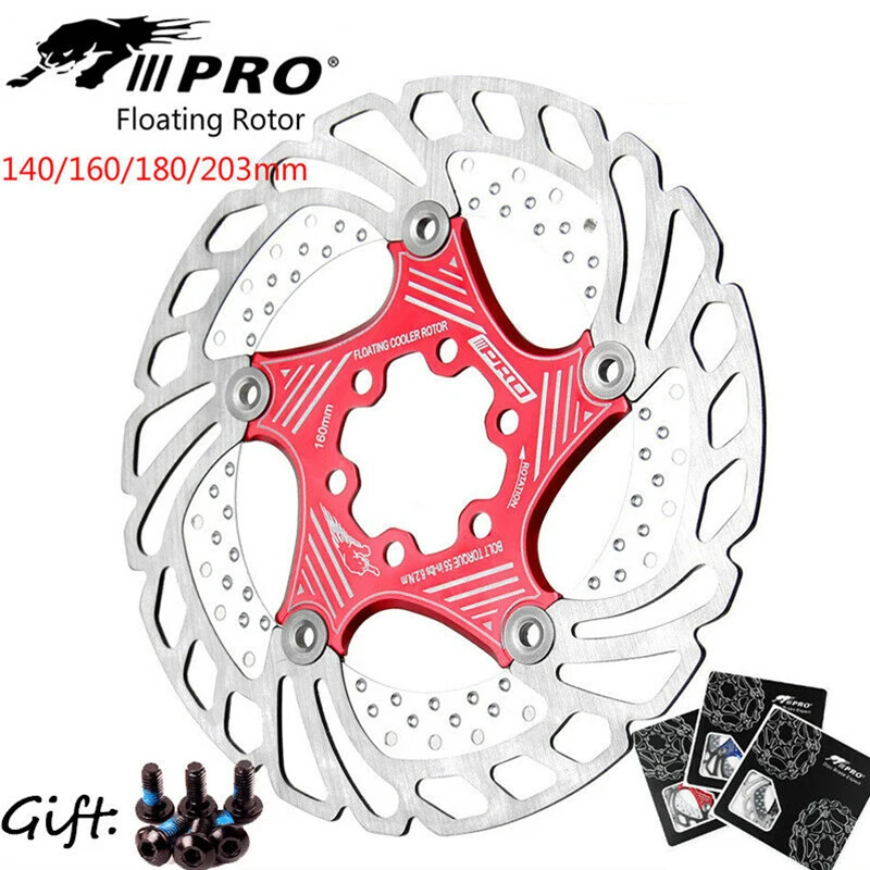 KRSEC 140/160/180/203 мм плавающий дисковый тормозной ротор m5x10 титановый Сверхлегкий