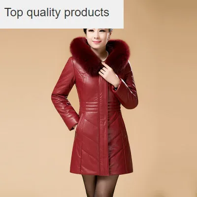 Зимнее Новое модное женское пальто элегантное с меховым воротником плотное