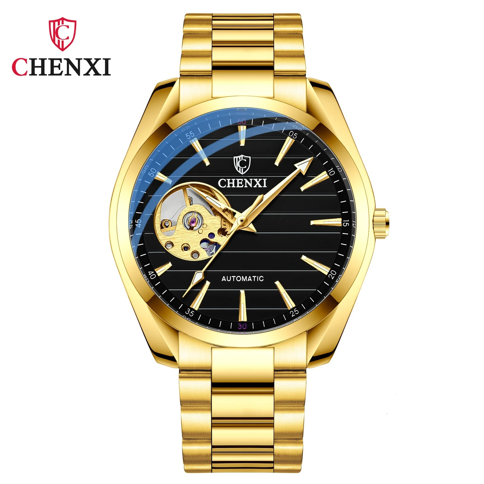 

Top Luxury Brand CHENXI 8806 New Men Automatic Mechanical Sapphire Glass Watch Stainless Steel Waterproof Mens Wristwatches