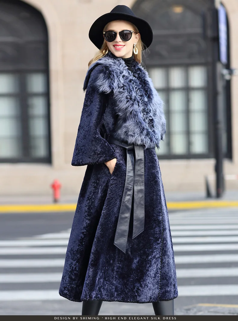 

2020 winter fashion atmosphere fur collar slim fur coat for women