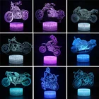 Крутой транспорт Мотоцикл 3d светодиодный светильник 716 цветов светодиодный ночник для детей Декор для спальни Рождество подарки на день рождения игрушки