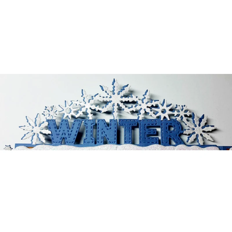 

Winter letter Metal Cutting Dies cut die mold decoration Scrapbooking paper craft mould punch stencils