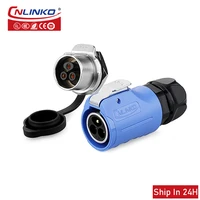 cnlinko lp20 3pin waterproof connector ip67 quick disconnect wire connector for lighting medical equipment free shipping
